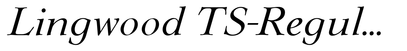 Lingwood TS-Regular Italic